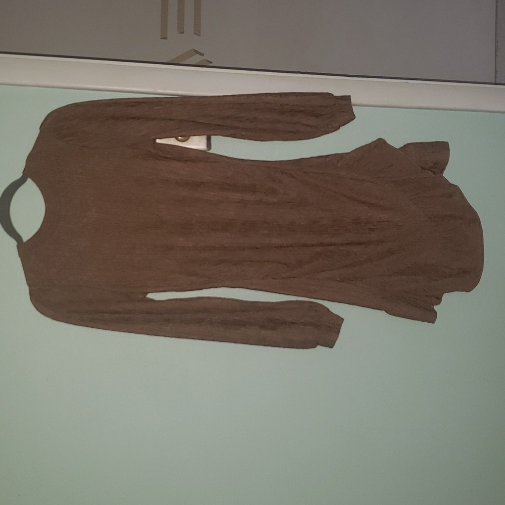 SHEIN Brown Long Sleeve Dress